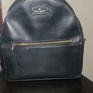 Kate Spade Black Leather Backpack
